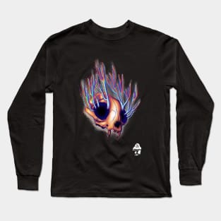 Cat skull and fungus Long Sleeve T-Shirt